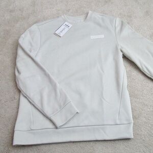HURLEY Block Logo Mens Crewneck Pullover Sweatshirt Bone Size Small